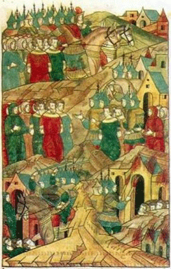 Фрагмент миниатюры Лицевого свода. XVI в.