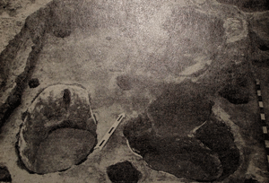 Гончарная печь. Северо-западные склоны Старокиевской горы. Раскопки 1967 г.