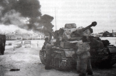 Немецкие танки в Старобельске. Январь 1943 год