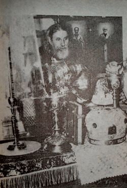 Отец Виталий у Святого Престола в алтаре храма.