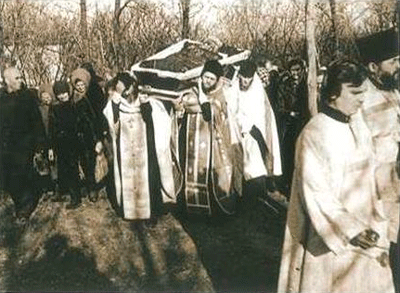 Погребение отца Феофана 8 ноября 1982 года.