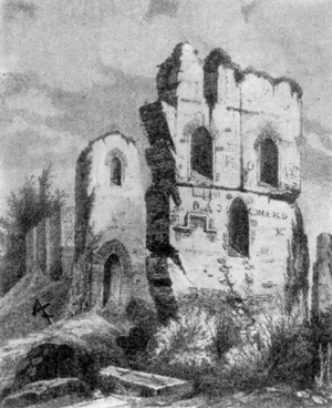 Развалины Десятинной церкви. Рисунок XIX в.