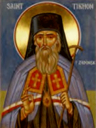 Современная греческая икона (1990-х годов) святителя Тихона Задонского